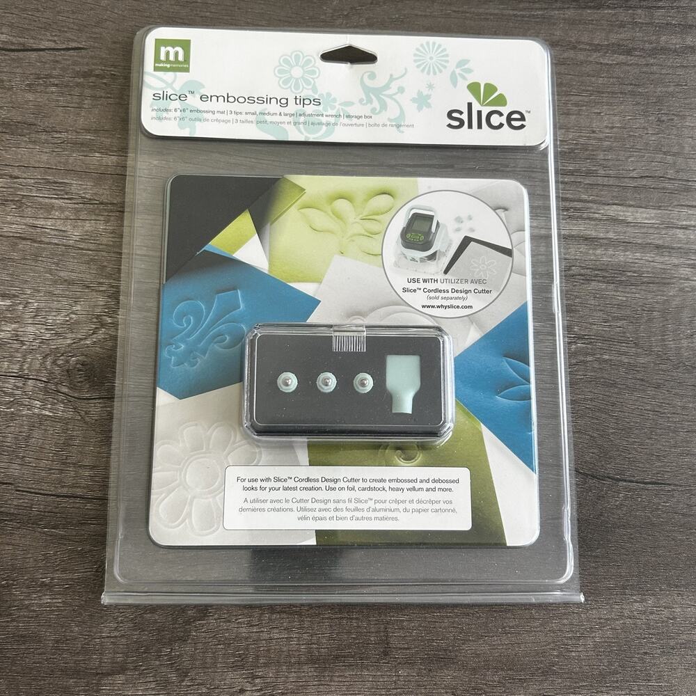 Slice Embossing Tips Set with Mat Medium for Cordless Design Cutter Paper‎ Craft
